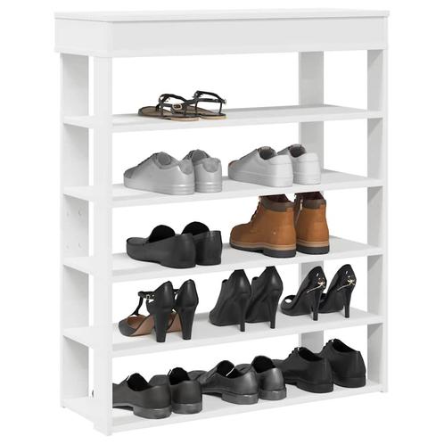 vidaXL Schoenenrek 80x30x98 cm bewerkt hout wit, Huis en Inrichting, Kasten | Schoenenkasten, Nieuw, Verzenden