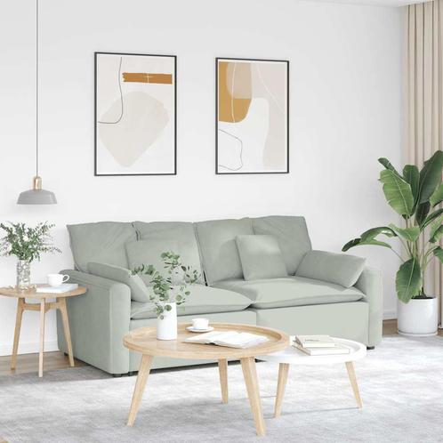 vidaXL Modulaire bank met kussens lichtgrijs, Huis en Inrichting, Zetels | Voetbanken en poefs, Nieuw, Verzenden
