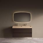 Badmeubelset Riga Travertin met Wastafel 120 cm Bruin Eiken, Doe-het-zelf en Bouw, Sanitair, Ophalen of Verzenden, Nieuw, Bad