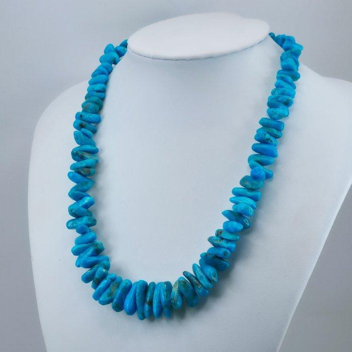 Turquoise - Zilver - Halsketting - Amerikaanse tujcheese, Antiek en Kunst, Curiosa en Brocante
