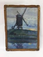 Leo Mechelaere (1880-1964) - Molen bij zonsondergang te