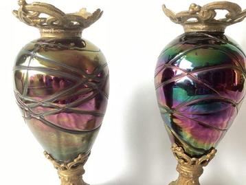 Wilhelm Kralik Sohn - Vase (2) - Verre à filament lumineux