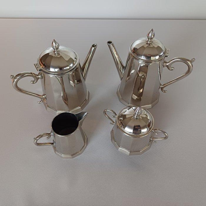 Demeyere - Koffie- en theeservies (4) - Verchroomd -, Antiek en Kunst, Antiek | Meubels | Tafels