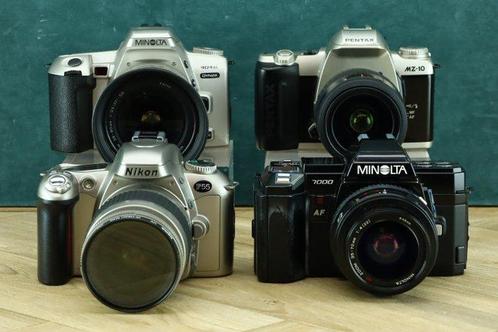 Minolta, Nikon, Pentax 4x SLR camera, Audio, Tv en Foto, Fotocamera's Analoog