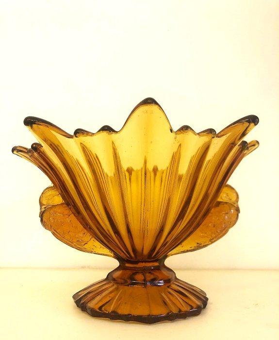 Abel Zagreb - Vaas - geperst glas - Vaas Art Deco, jaren ’30, Antiquités & Art, Curiosités & Brocante