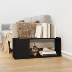 vidaXL Tv-meubel 80x24x32 cm bewerkt hout zwart, Huis en Inrichting, Kasten | Boekenkasten, Verzenden, Nieuw