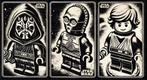 Æ (XX-XXI) - 3 x mixed media artworks - Lego Star Wars -, Nieuw