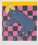 Corneille (1922-2010) - Le chat à la pelote bleue (dernier, Antiquités & Art
