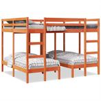 vidaXL Stapelbed 3-voudig grenenhout wasbruin 140x200/70x140, Huis en Inrichting, Verzenden, Nieuw