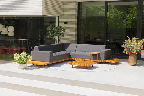 Flow. Tycon platform hoek-loungebank Sooty |, Jardin & Terrasse, Ensembles de jardin