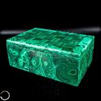 Boîte à bijoux en malachite naturelle chef-dœuvre de, Antiek en Kunst