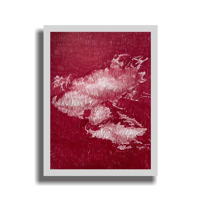 N. Magro -  Reddish Sky, Antiquités & Art, Art | Objets design