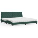 vidaXL Bed met matras fluweel donkergroen 200x200 cm, Huis en Inrichting, Verzenden, Nieuw