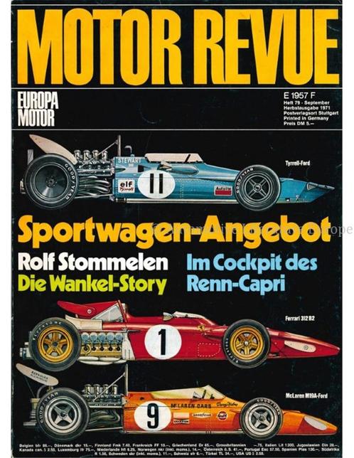 1970 MOTOR REVUE MAGAZINE 79 DUITS, Boeken, Auto's | Folders en Tijdschriften