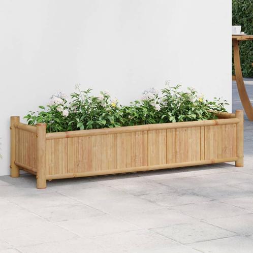 vidaXL Plantenbak 100x30x25 cm bamboe, Tuin en Terras, Bloempotten, Nieuw, Verzenden