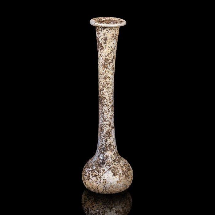 Oud-Romeins Glass Unguentarium - Slanke cosmetische fles, Antiek en Kunst, Antiek | Overige Antiek