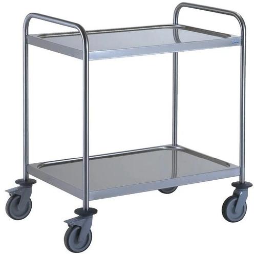 Serveerwagen | RVS | 2 Niveaus (900x500) | Wielen (Geremd), Zakelijke goederen, Horeca | Keukenapparatuur, Nieuw in verpakking