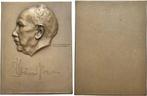 Einseitige Bronze-plakette 1924 Musik Strauss, Richard 18..., Postzegels en Munten, Penningen en Medailles, Verzenden