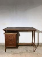 Console - Teck, iroko - Bureau en teck et iroko avec commode