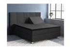 PRIMAVIERA DELUXE Splittopper Satijn Hoeslaken Zwart, Nieuw