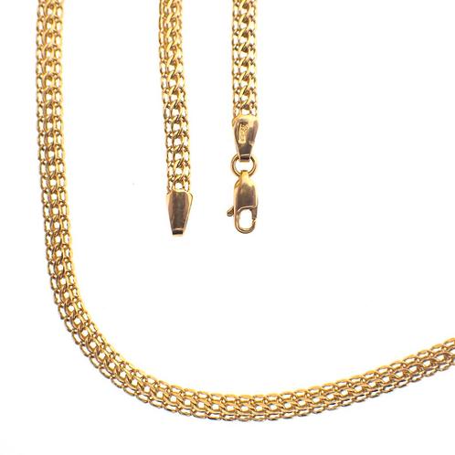 Gouden Prince of Wales collier | 61 cm (schakelketting), Handtassen en Accessoires, Kettingen, Overige kleuren, Gebruikt, Goud
