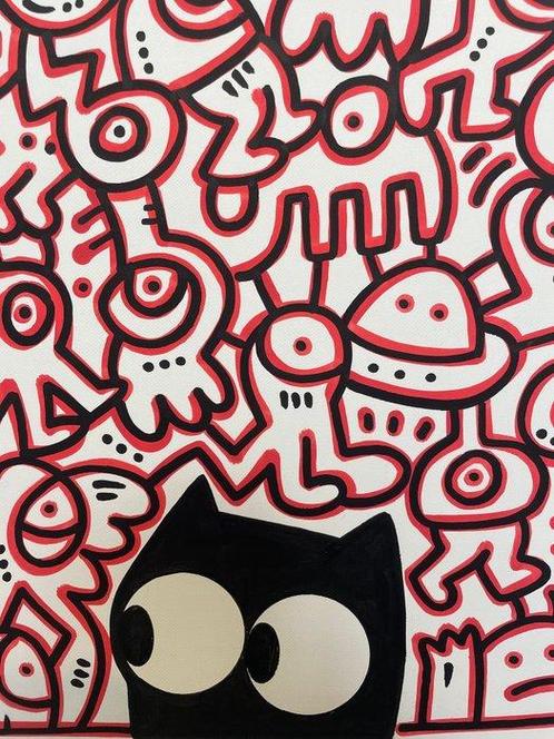 BBQUEEN - Red Chaos, Antiek en Kunst, Kunst | Schilderijen | Modern