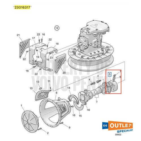 Bieden: Volvo Penta IPS connection flens -, Watersport en Boten, Bootonderdelen, Ophalen of Verzenden