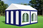 Partytent 3x4  PVC - Premium | Blauw / wit, Tuin en Terras, Verzenden, Partytent, Minder dan 4 meter, Nieuw