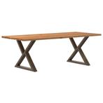 vidaXL Eettafel rechthoekig 240x100x74 cm massief eikenhout, Huis en Inrichting, Tafels | Eettafels, Verzenden, Nieuw