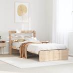 vidaXL Bedframe met hoofdbord massief grenenhout 90x200 cm, Verzenden, Nieuw