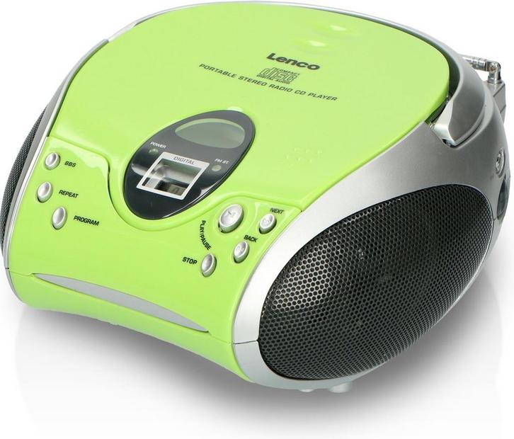 Lenco SCD-24 - Draagbare radio CD speler met aux-uitgang - G, Audio, Tv en Foto, Luidsprekerboxen, Nieuw, Verzenden