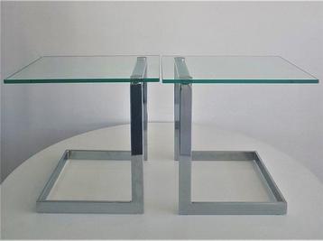 Gebra - Tables gigognes (2) - Acier, Verre