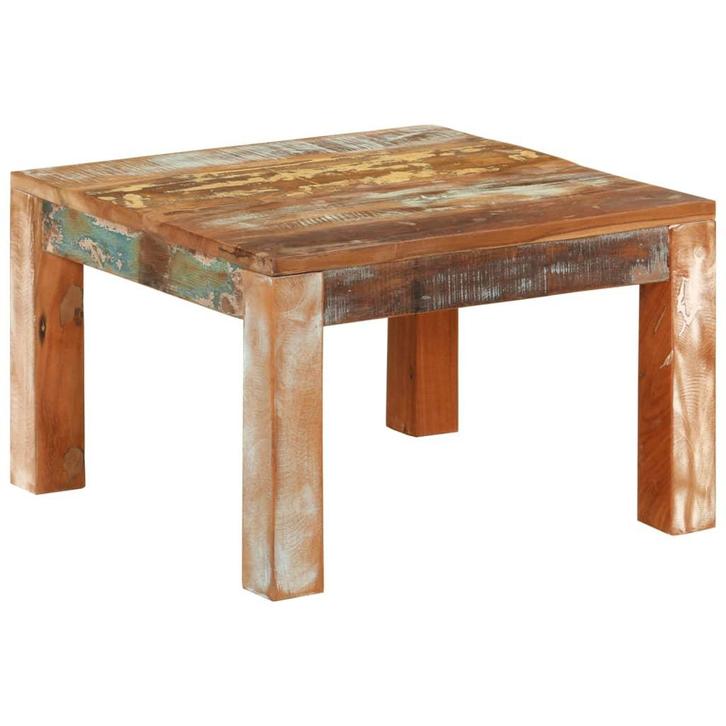 vidaXL Salontafel 55x55x35 cm massief gerecycled hout, Huis en Inrichting, Tafels | Salontafels, Nieuw, Verzenden