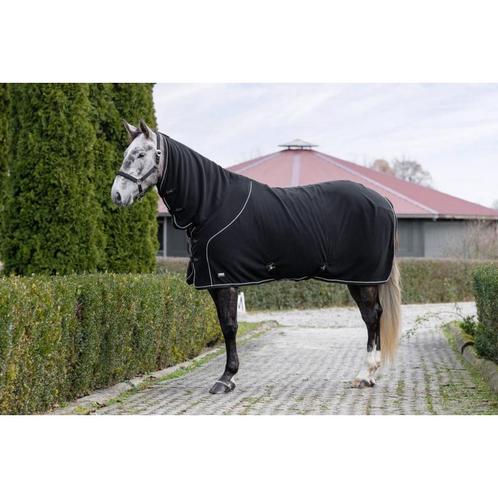Fleecedeken covallierotherm zwart, met halsstuk, 155 cm -, Dieren en Toebehoren, Paarden en Pony's | Dekens en Dekjes, Nieuw