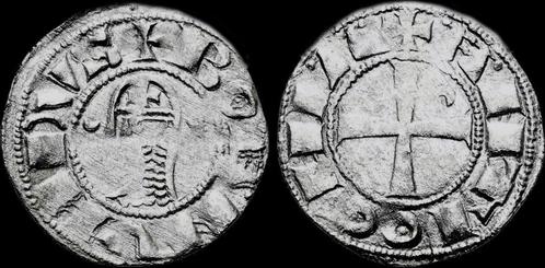 1163-1201 Crusader Antioch Bohemond Iii Ar denier zilver, Timbres & Monnaies, Monnaies | Europe | Monnaies non-euro, Envoi