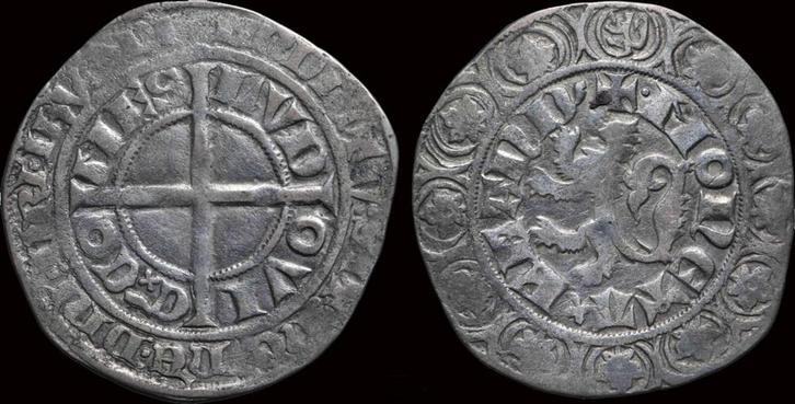 1346-1384 Southern Netherlands Flanders Lodewijk Ii van M..., Postzegels en Munten, Munten | Europa | Niet-Euromunten, België