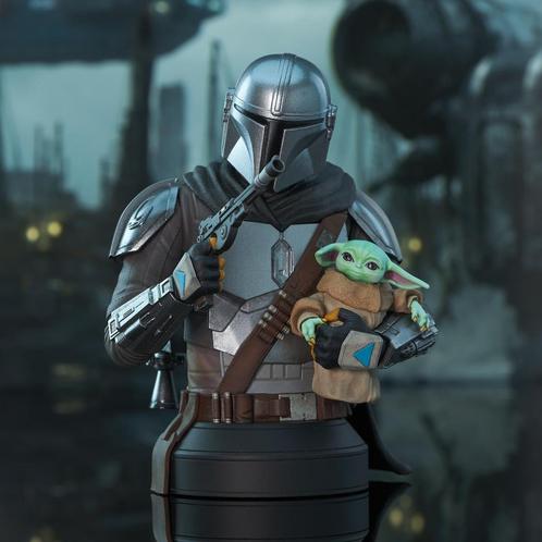 Star Wars: The Mandalorian Bust 1/6 The Mandalorian with Gro, Collections, Star Wars, Enlèvement ou Envoi