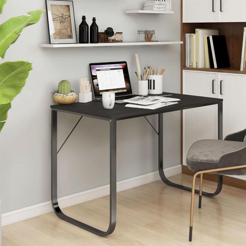 vidaXL Computerbureau 110x60x73 cm spaanplaat zwart, Huis en Inrichting, Bureaus, Nieuw, Verzenden
