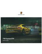 2020 PORSCHE 718 CAYMAN GT4 HARDCOVER BROCHURE ENGELS (FN), Livres