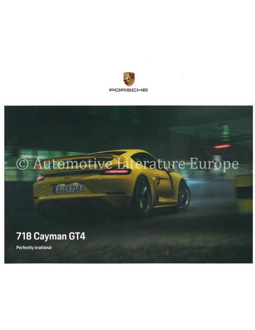 2020 PORSCHE 718 CAYMAN GT4 HARDCOVER BROCHURE ENGELS (FN), Livres, Autos | Brochures & Magazines