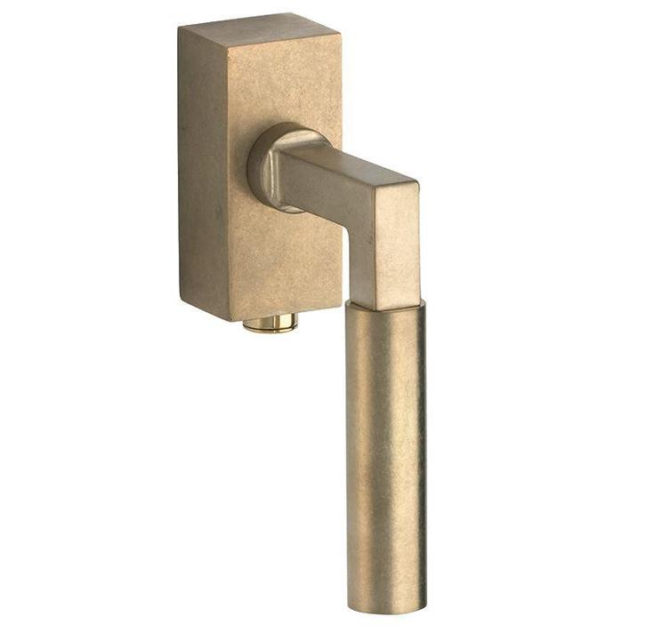 SKG2 Draaikiepgarnituur afsluitbaar Bauhaus messing antiek, Doe-het-zelf en Bouw, Hang- en Sluitwerk, Klink of Kruk, Nieuw, Overige materialen