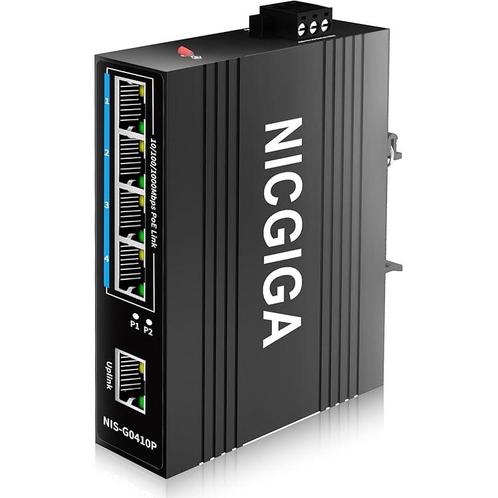 Nicgiga - 5 poorten 4x10/100/1000Mbps / up 1x1000MbpsRJ45), Doe-het-zelf en Bouw, Elektriciteit en Kabels, Verzenden