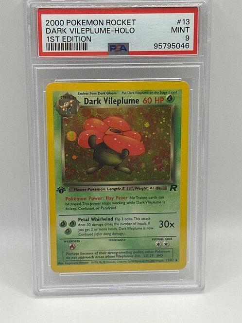 Pokémon - 1 Graded card - dark vileplume 1st edition holo -, Hobby en Vrije tijd, Verzamelkaartspellen | Pokémon