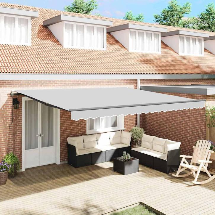 Zonnescherm Metaal 4x3.5m | Tweede Kansje | OP=OP, Tuin en Terras, Zonneschermen, 250 cm tot 450 cm, Nieuw, Overige typen, 300 cm of meer