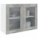 vidaXL Bovenkast Lyon 80x31x60 cm betongrijs, Huis en Inrichting, Verzenden, Nieuw
