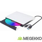 Gembird DVD-USB-03-BW optisch schijfstation DVDRW Zwart, Wit, Computers en Software, Verzenden, Nieuw