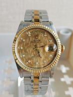 Tudor - Prince Date Day - 76213 Gold Linen Diamond Dial -, Handtassen en Accessoires