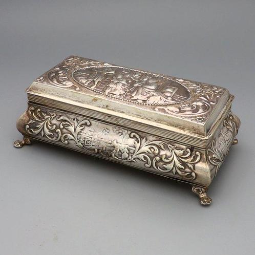 H. Hooijkaas Theelepeldoos - Boîte à cuillères - Argent 833, Antiek en Kunst, Antiek | Zilver en Goud