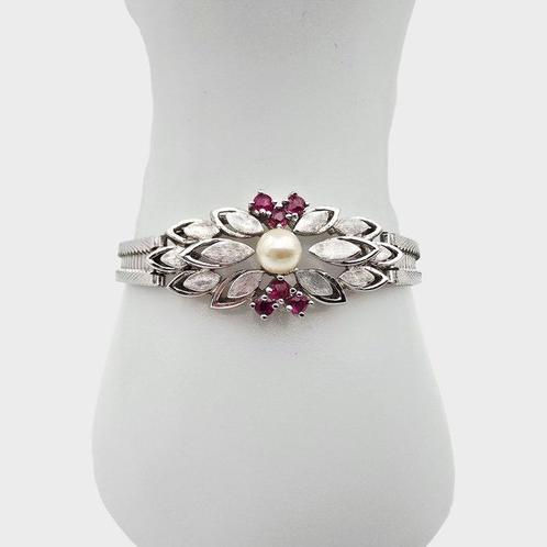 Zonder Minimumprijs - Armband Zilver - Robijn, Handtassen en Accessoires, Armbanden
