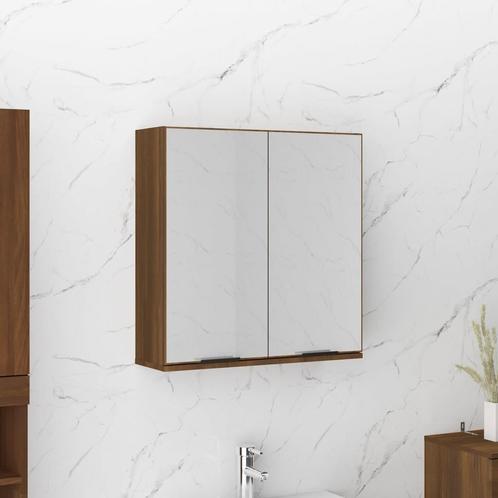 vidaXL Armoire à miroir de salle de bain Chêne marron, Huis en Inrichting, Tafels | Kaptafels, Verzenden